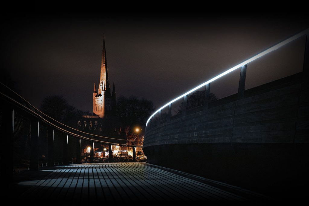 Norwich Cathedral and Jarrold Bridge