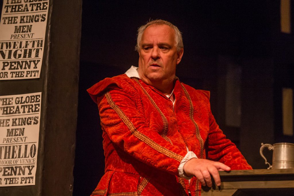 Jamie Willimott as Henry Condell in The Book of Will at Maddermarket Theatre. Photo: Andrew Florides