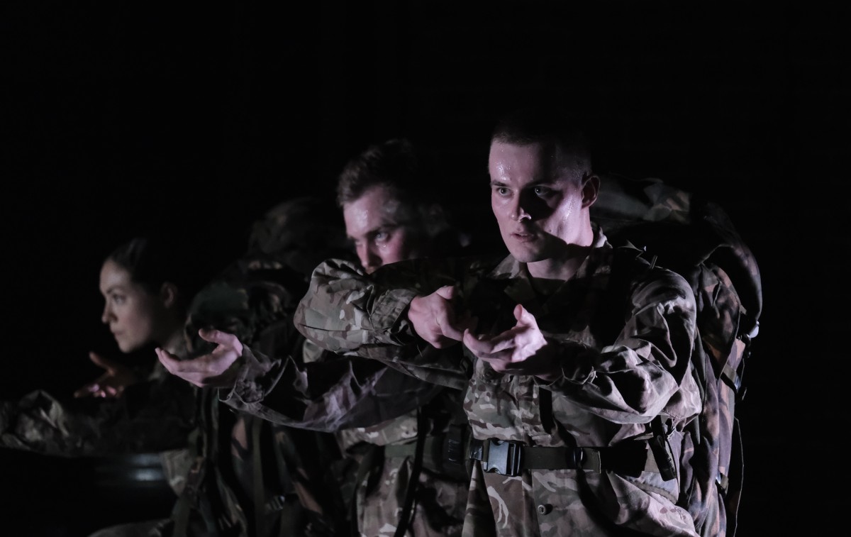 Amy Groves, Frank Hickman and Chander van Daatselaar in 5 Soldiers. Photo: Prime Lens