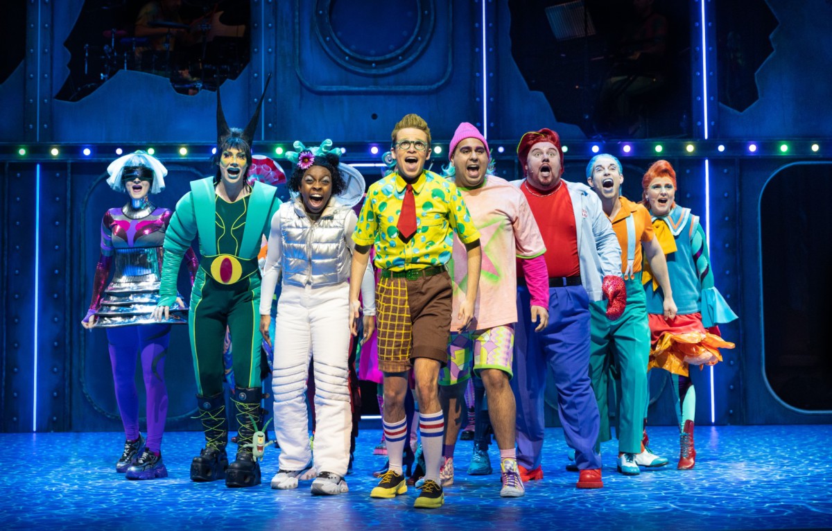 Lewis Cornay leads the cast of The Spongebob Musical - Photo: Mark Senior