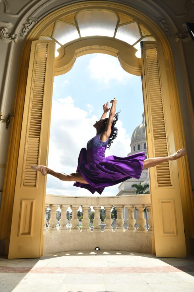 Laura Rodriguez, Acosta Danza in Cuba National Ballet school with Capitolio Nacional de La Habana in the background - Photo: Norwich Theatre