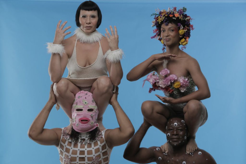 Four circus performers