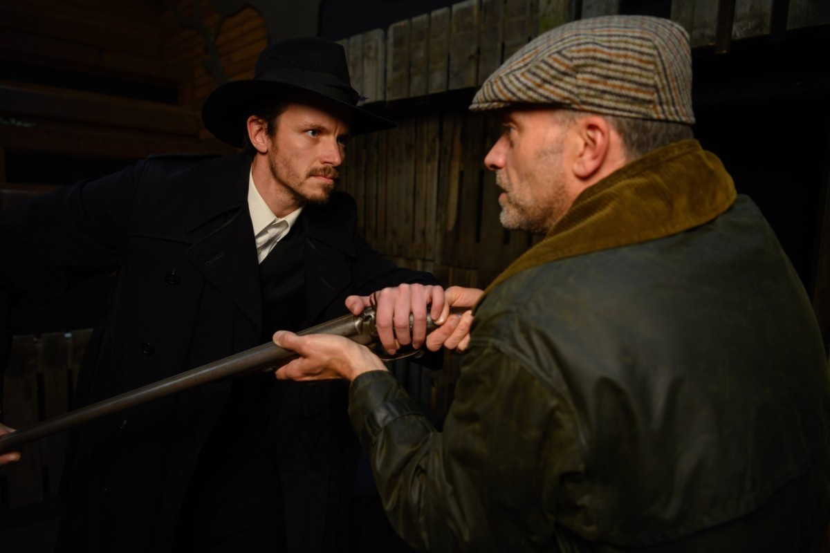 John Dawson and Gavin Bromley in Foxfinder - Photo: Barry Parsons