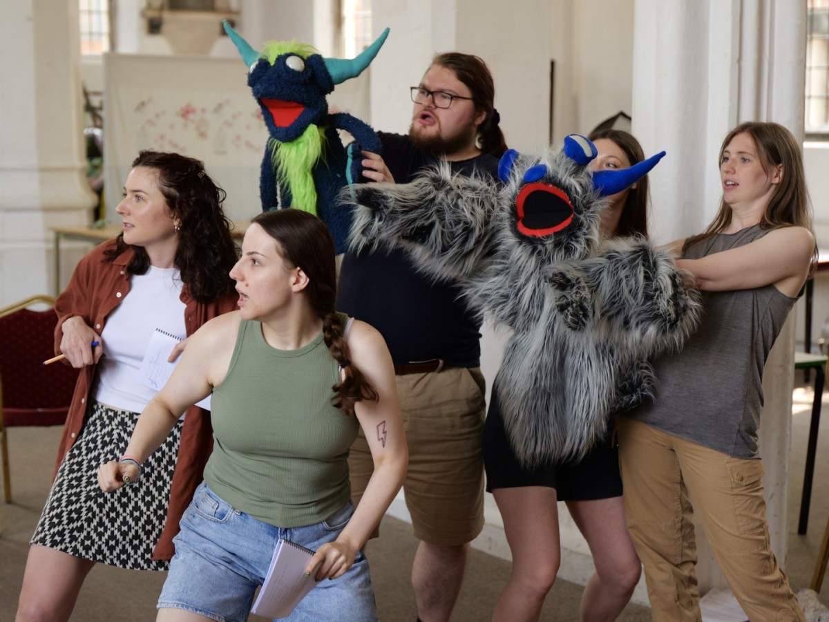 Space Hamlet in rehearsal