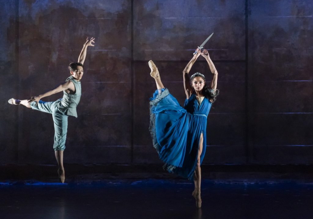 Rachael Gillespie and Yu Wakizuka in Merlin - Photo: Tristram Kenton