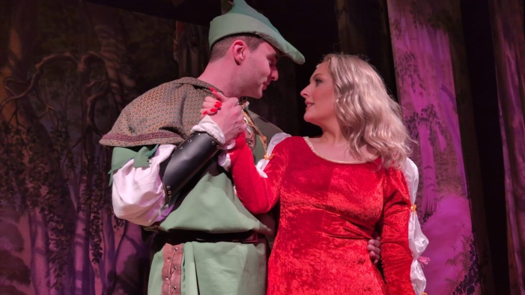 Quinn Richards and Eloise Cubbin in Robin Hood at the Fisher Theatre, Bungay