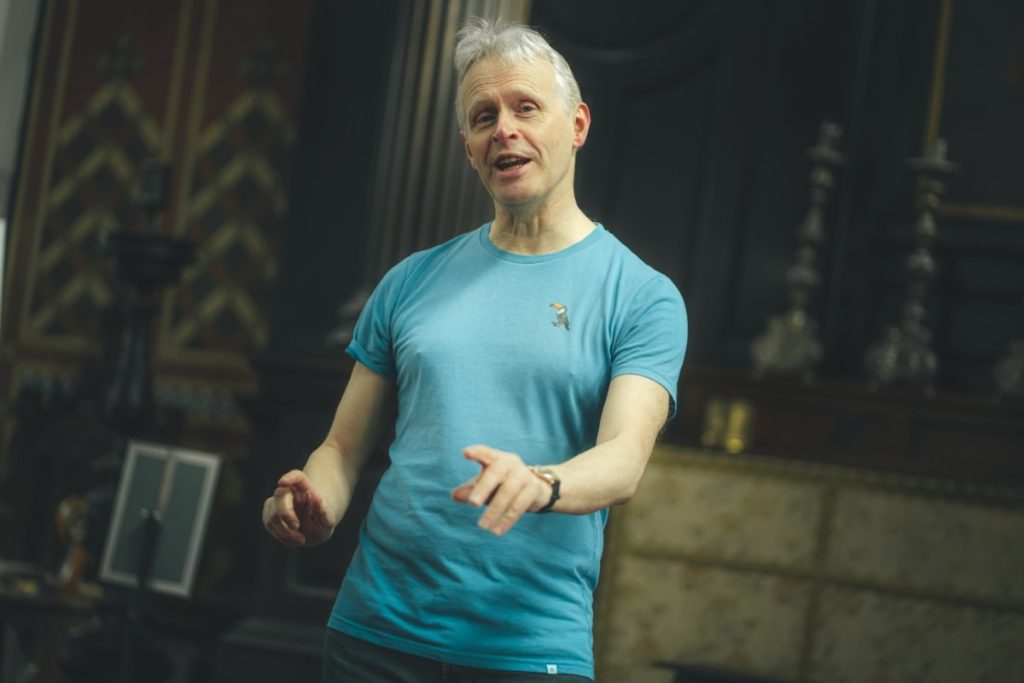 Trevor Burton in rehearsal for Faith Healer - Photo: Grant Barker Photography